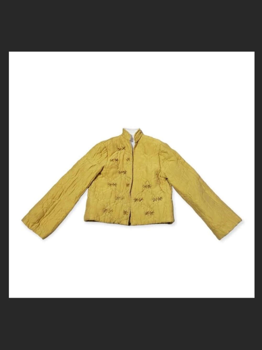 ***RARE*** VINTAGE LUXURY QUILTED ORIENTAL EMBELLISHED FASHION BLAZER JACKET S/M